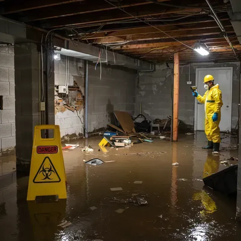 Flooded Basement Electrical Hazard in Lewistown, PA Property